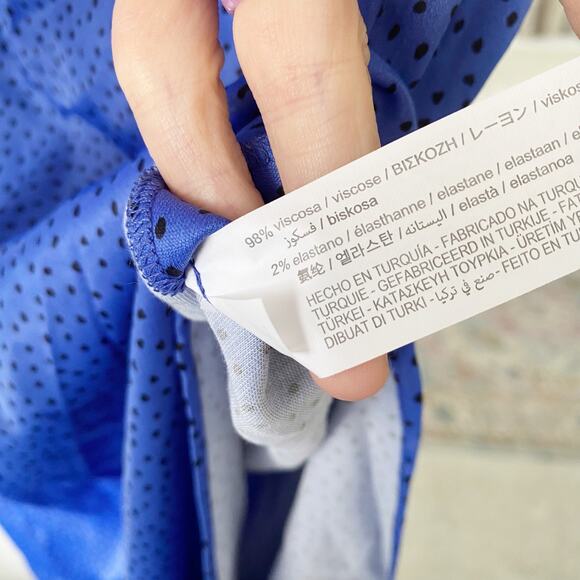 Zara Satin Side Slit Spotted Midi Skirt - Picture 7 of 12